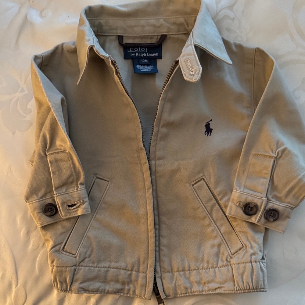 Ralph Lauren Khaki Jacket with Embroidered Logo
